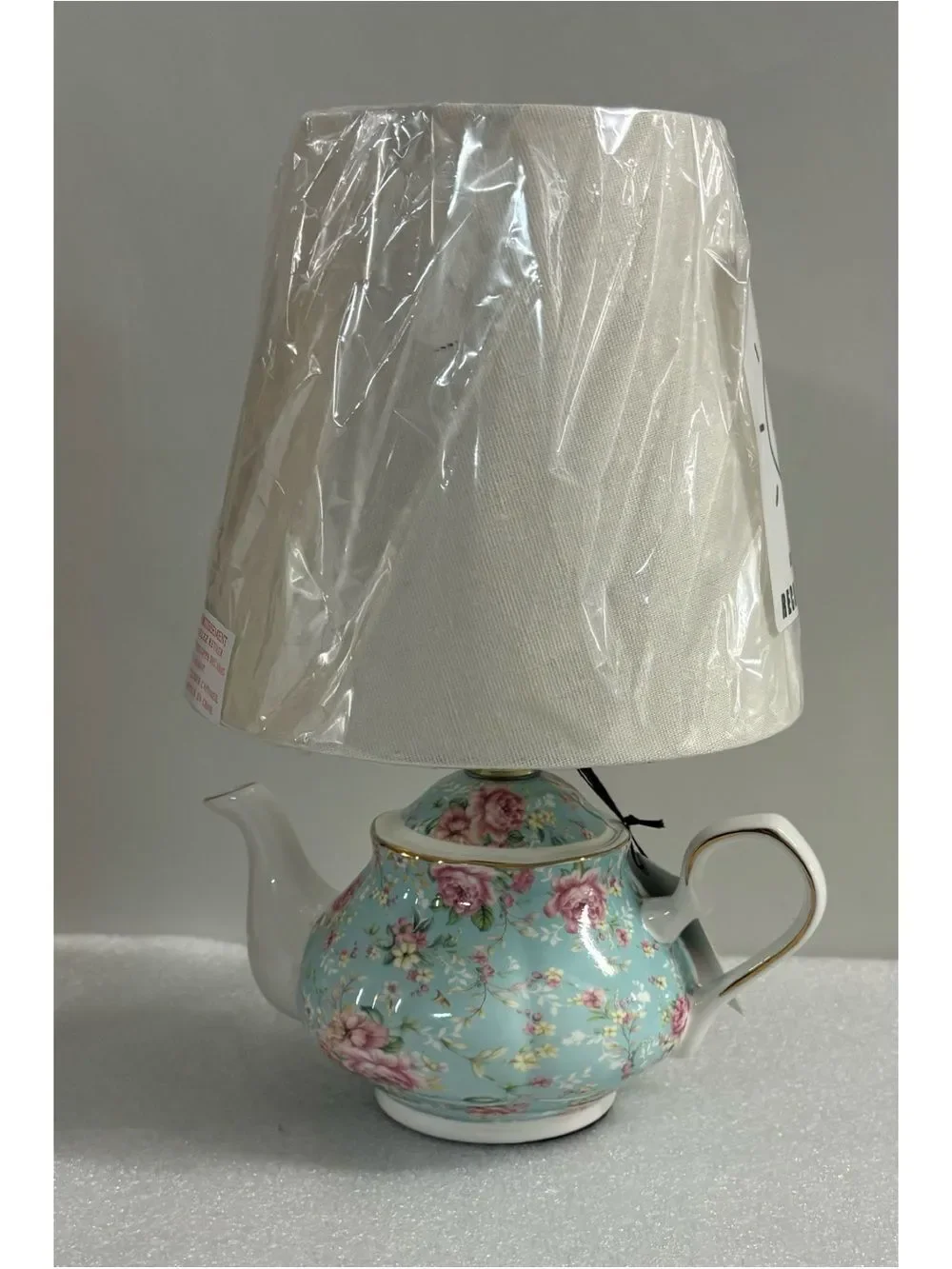 Karma Home Rechargeable Teapot Lamp in French Country Floral ~ NWT